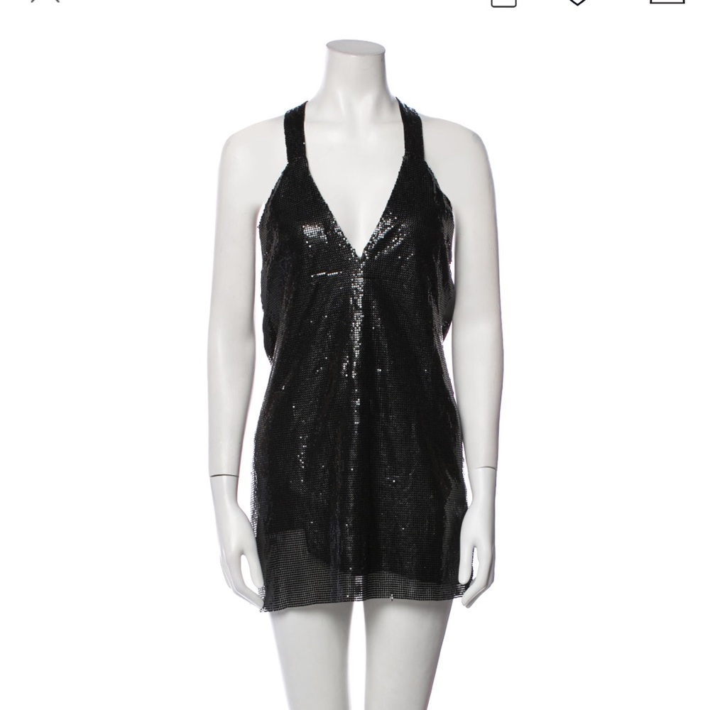 Jill Stuart Black Chainmail Minidress y2k